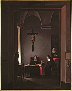 Lezing in een klooster, 1810 door Francois Marius Granet